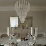 Murano Clear Drop Chandelier - 75 Drop - Bellavé Studio
