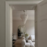 Murano Clear Drop Chandelier - 75 Drop - Bellavé Studio