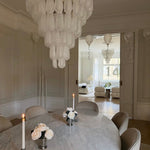 Murano Clear Drop Chandelier - 75 Drop - Bellavé Studio