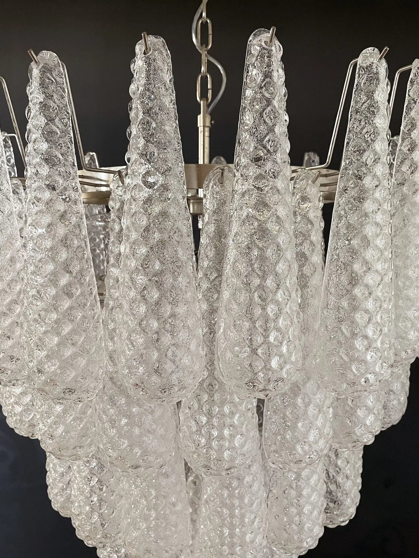 Murano Clear Drop Chandelier - 75 Drop - Bellavé Studio
