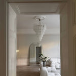 Murano Clear Drop Chandelier - 75 Drop - Bellavé Studio