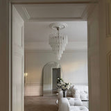 Murano Clear Drop Chandelier - 75 Drop - Bellavé Studio
