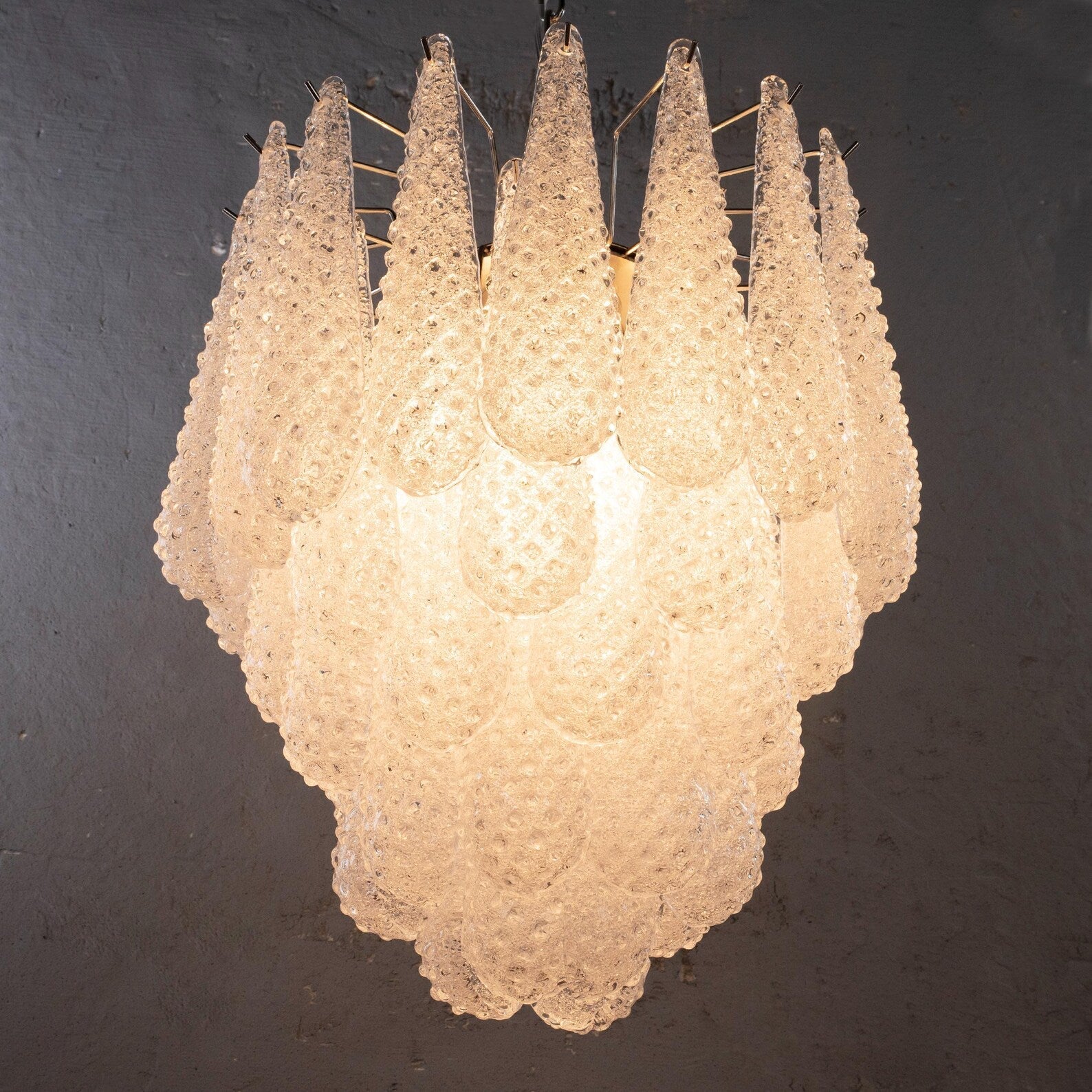 Murano Clear Drop Chandelier Ø55 - 44 Drop - Bellavé Studio