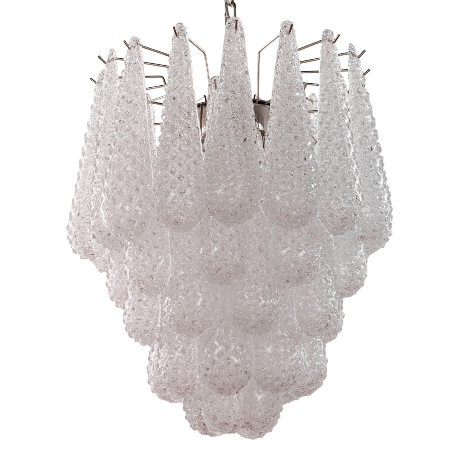 Murano Clear Drop Chandelier Ø55 - 44 Drop - Bellavé Studio