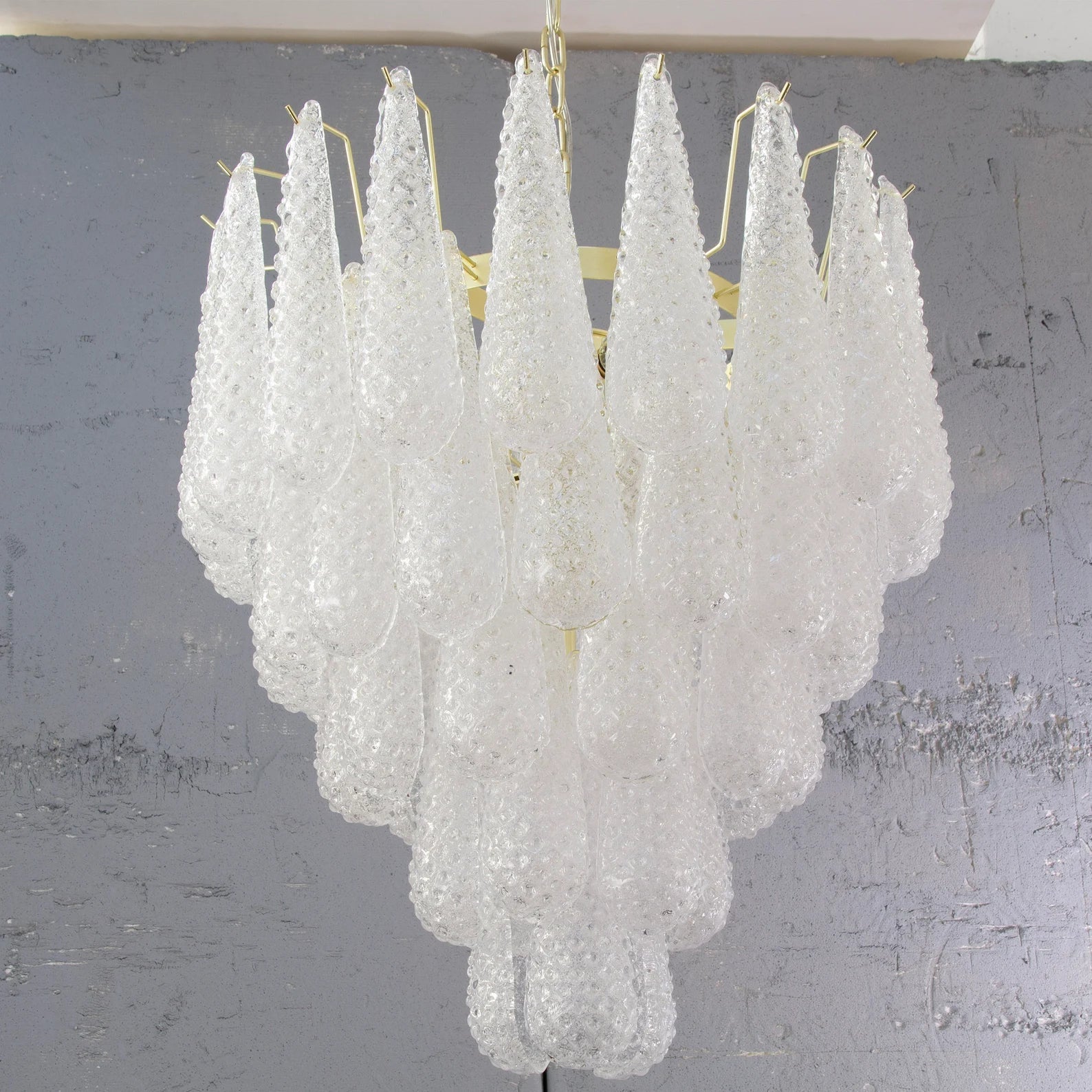 Murano Clear Drop Chandelier Ø60 - 52 Drop - Bellavé Studio