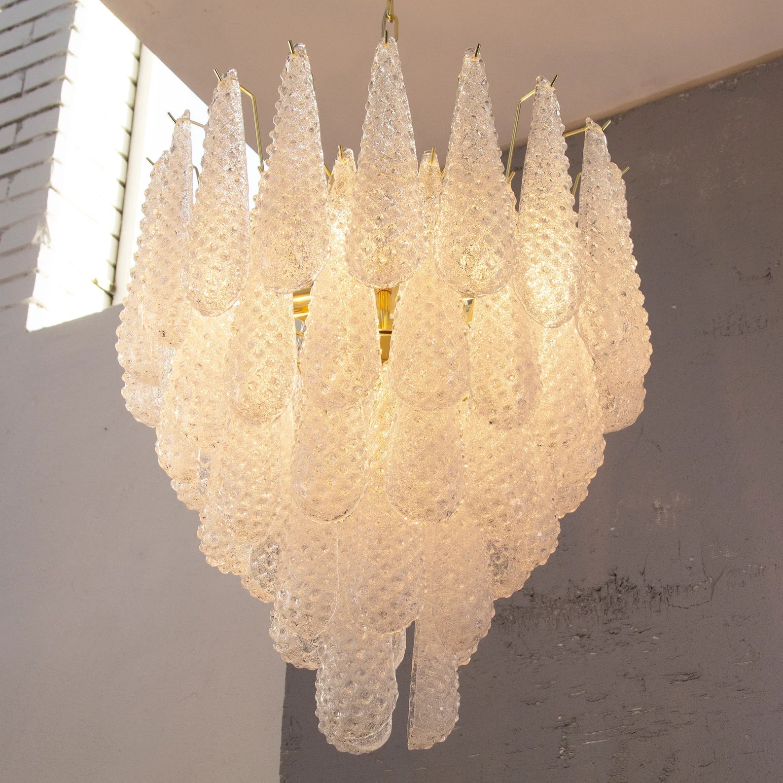 Murano Clear Drop Chandelier Ø60 - 52 Drop - Bellavé Studio