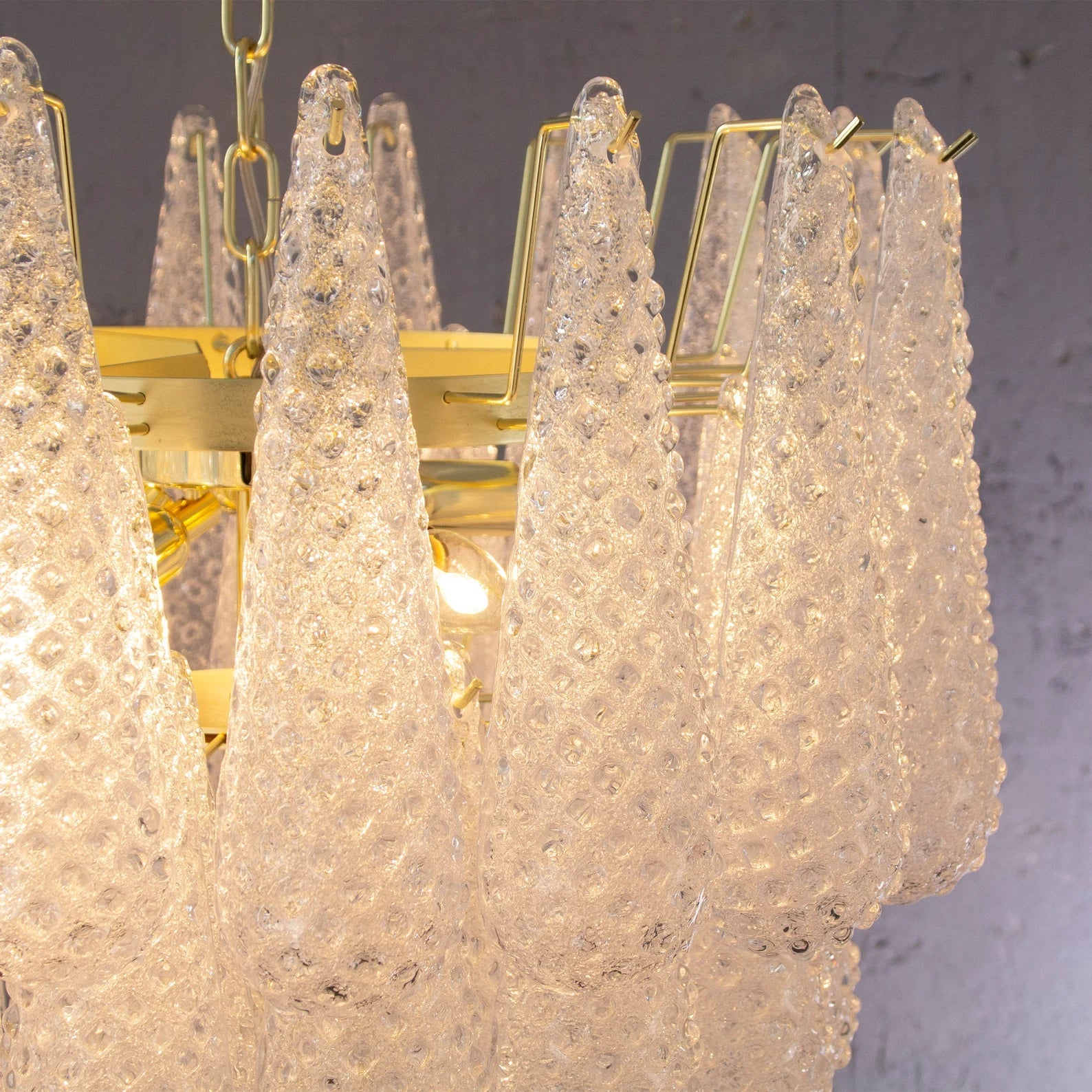 Murano Clear Drop Chandelier Ø60 - 52 Drop - Bellavé Studio