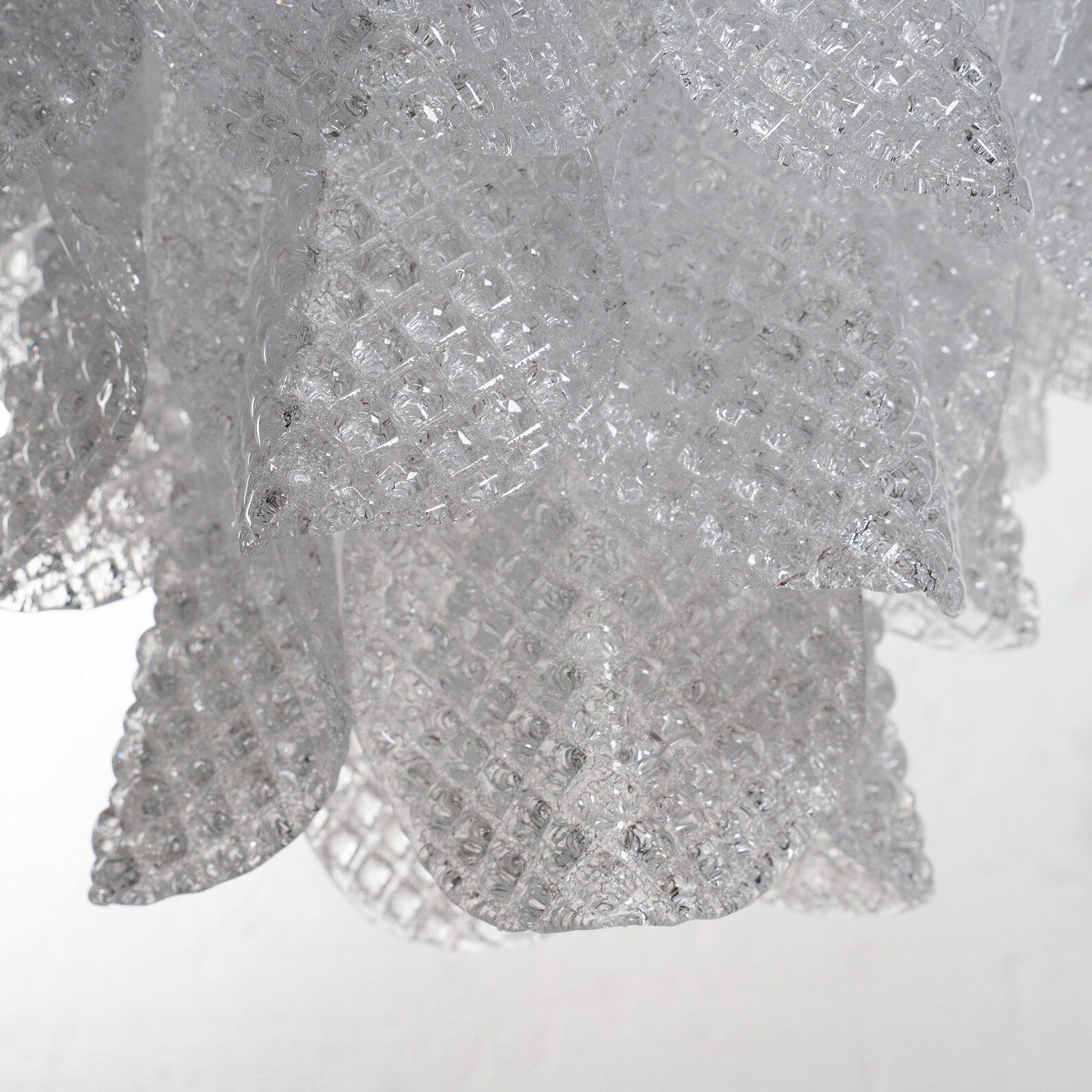 Murano Clear Drop Chandelier Ø70 - 50 glasses - Bellavé Studio