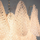 Murano Clear Drop Chandelier Ø70 - 50 glasses - Bellavé Studio