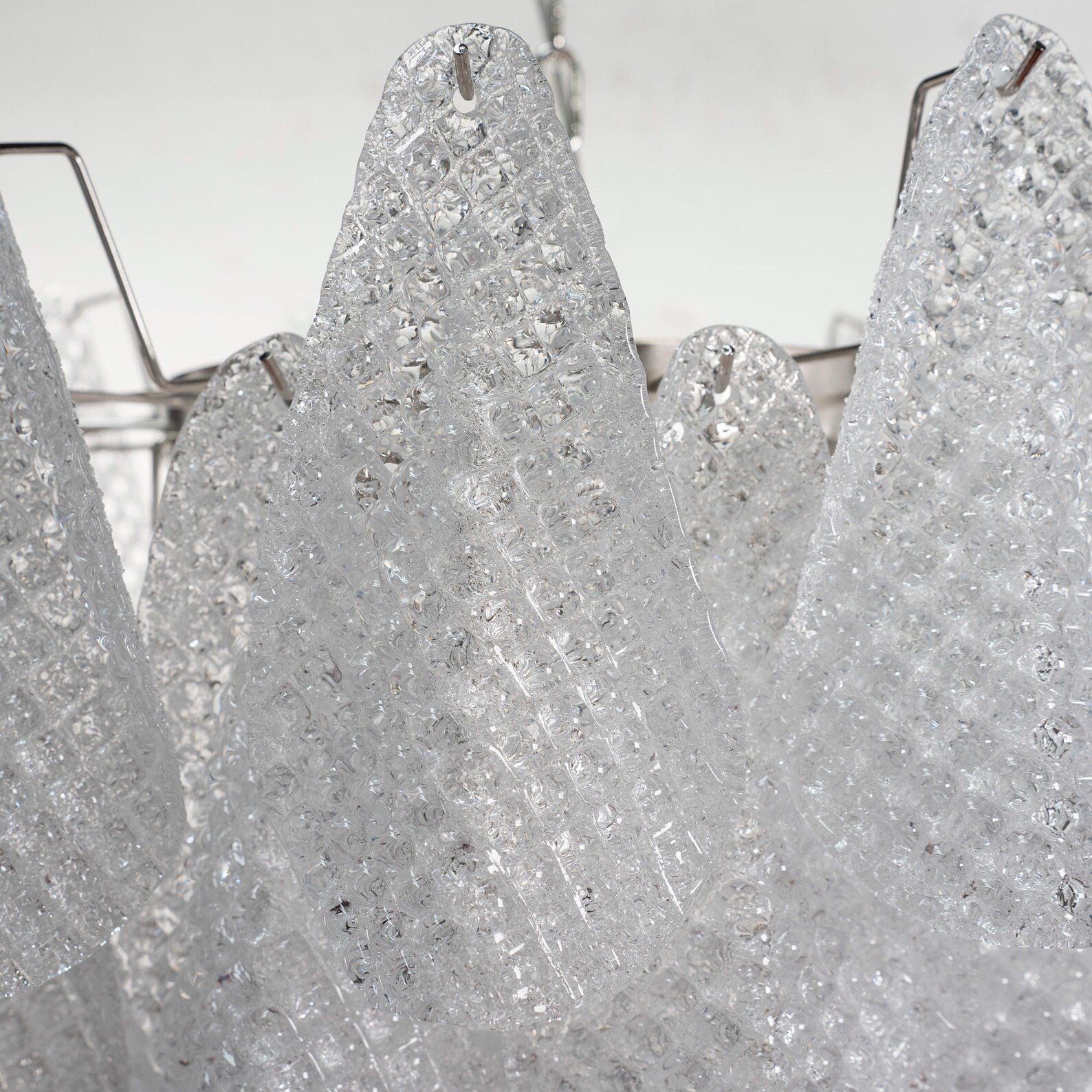 Murano Clear Drop Chandelier Ø70 - 50 glasses - Bellavé Studio