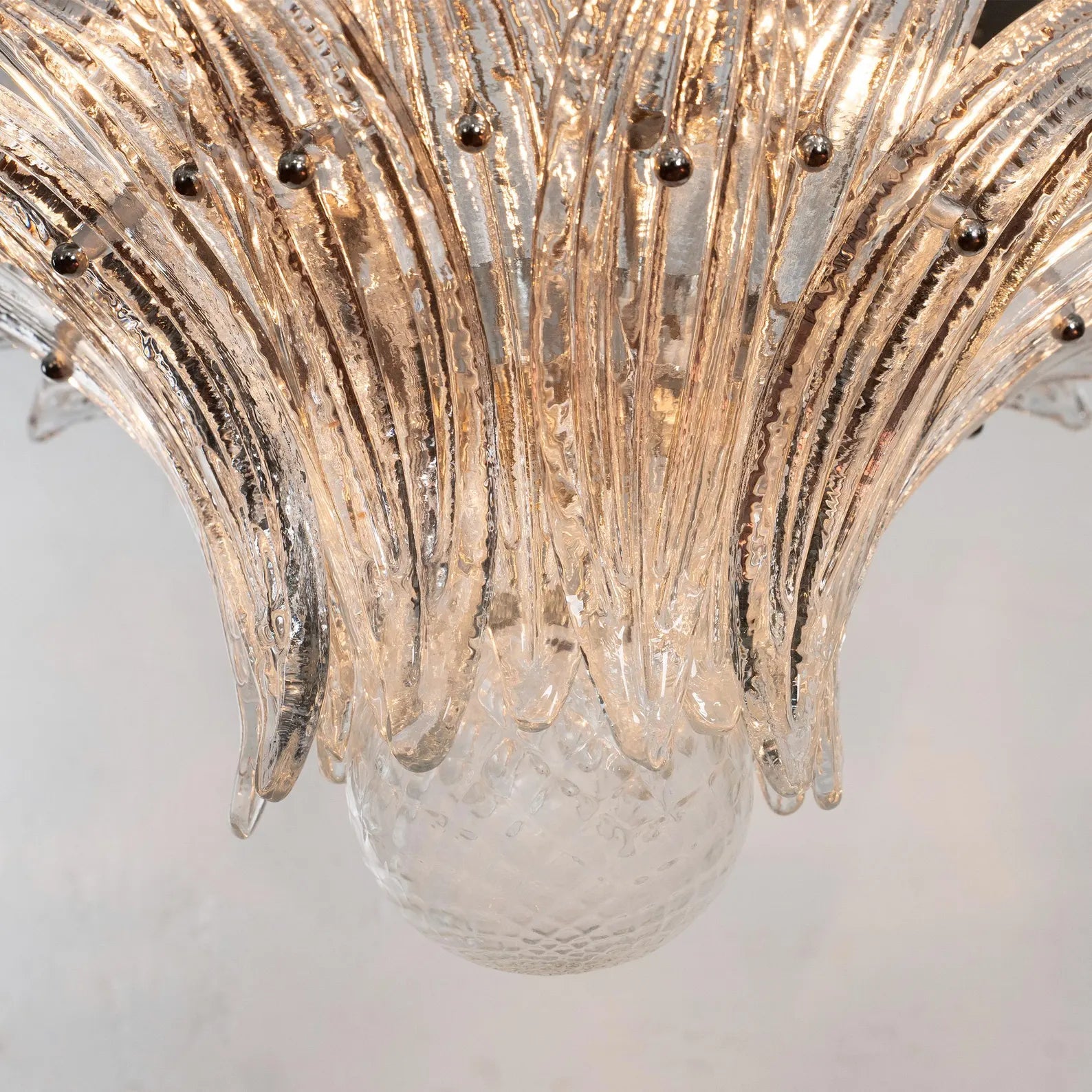 Murano Clear Palmette Chandelier – 2 Tier Ø85 - Bellavé Studio