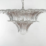 Murano Clear Palmette Chandelier – 2 Tier Ø85 - Bellavé Studio