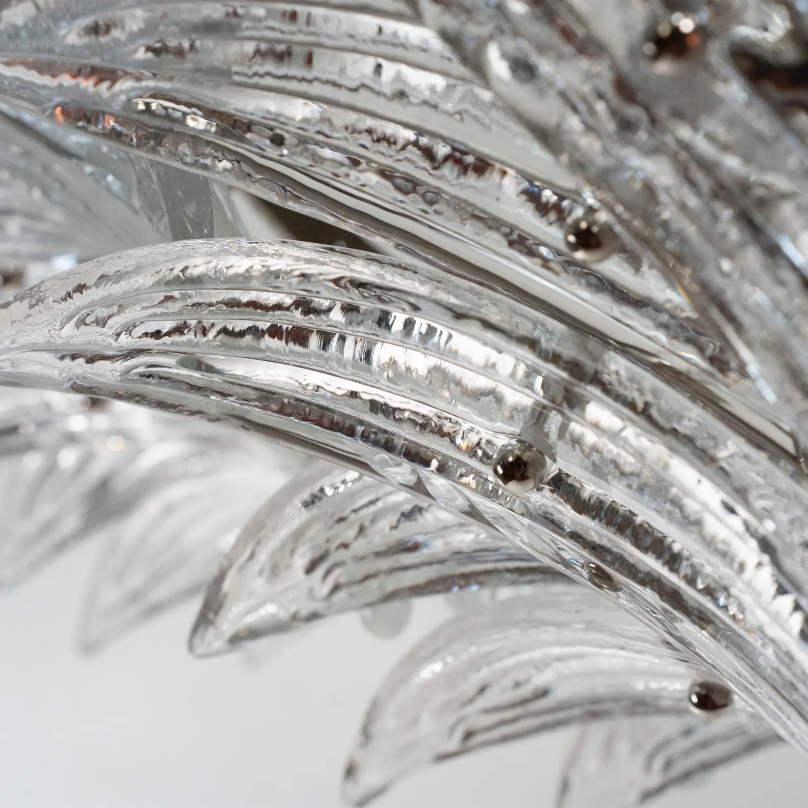 Murano Clear Palmette Chandelier – 2 Tier Ø85 - Bellavé Studio
