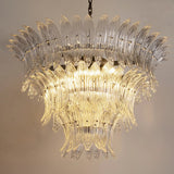 Murano Clear Palmette Chandelier Ø90 - Bellavé Studio
