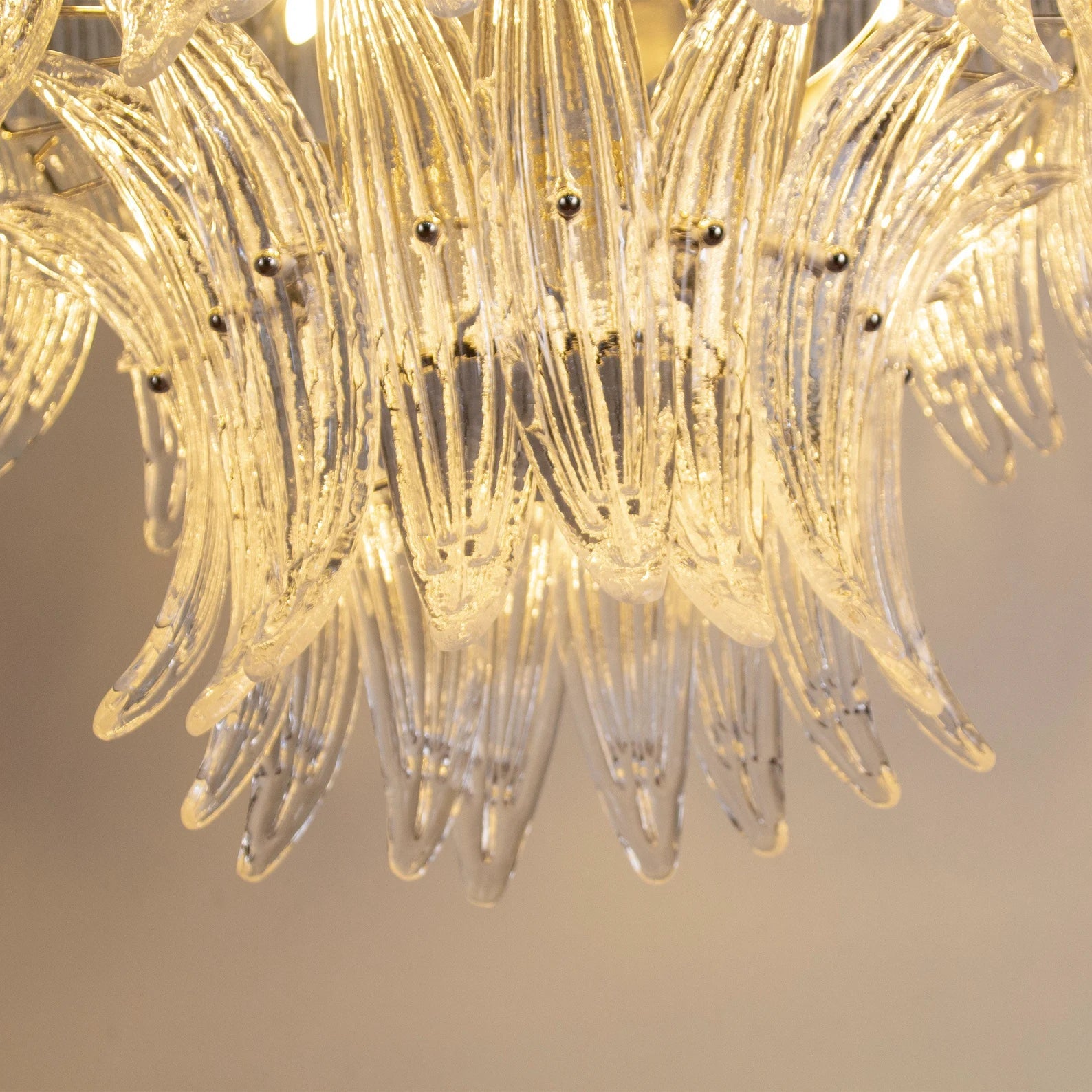 Murano Clear Palmette Chandelier Ø90 - Bellavé Studio