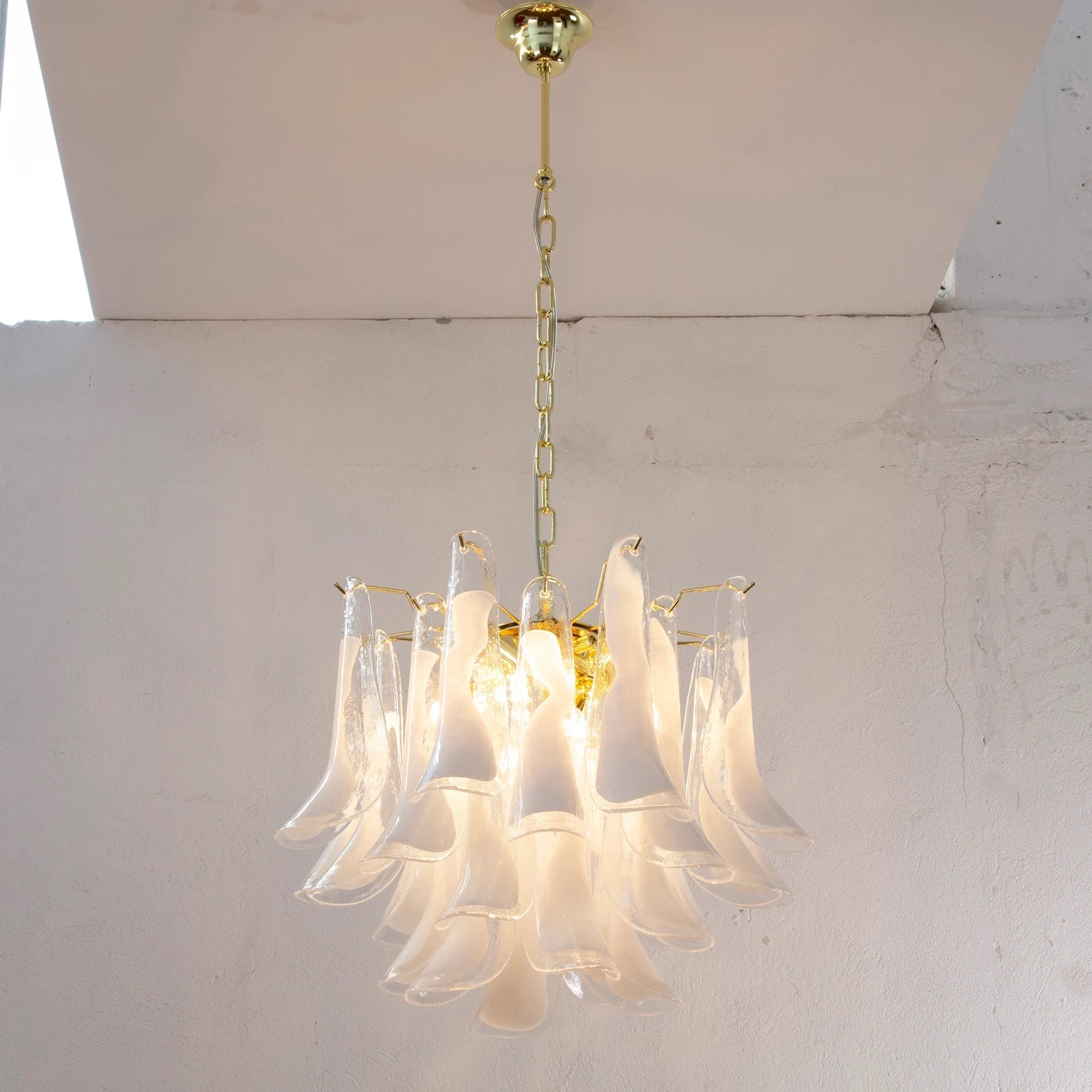 Murano Clear Petali Chandelier Ø57 - 24 glasses - Bellavé Studio