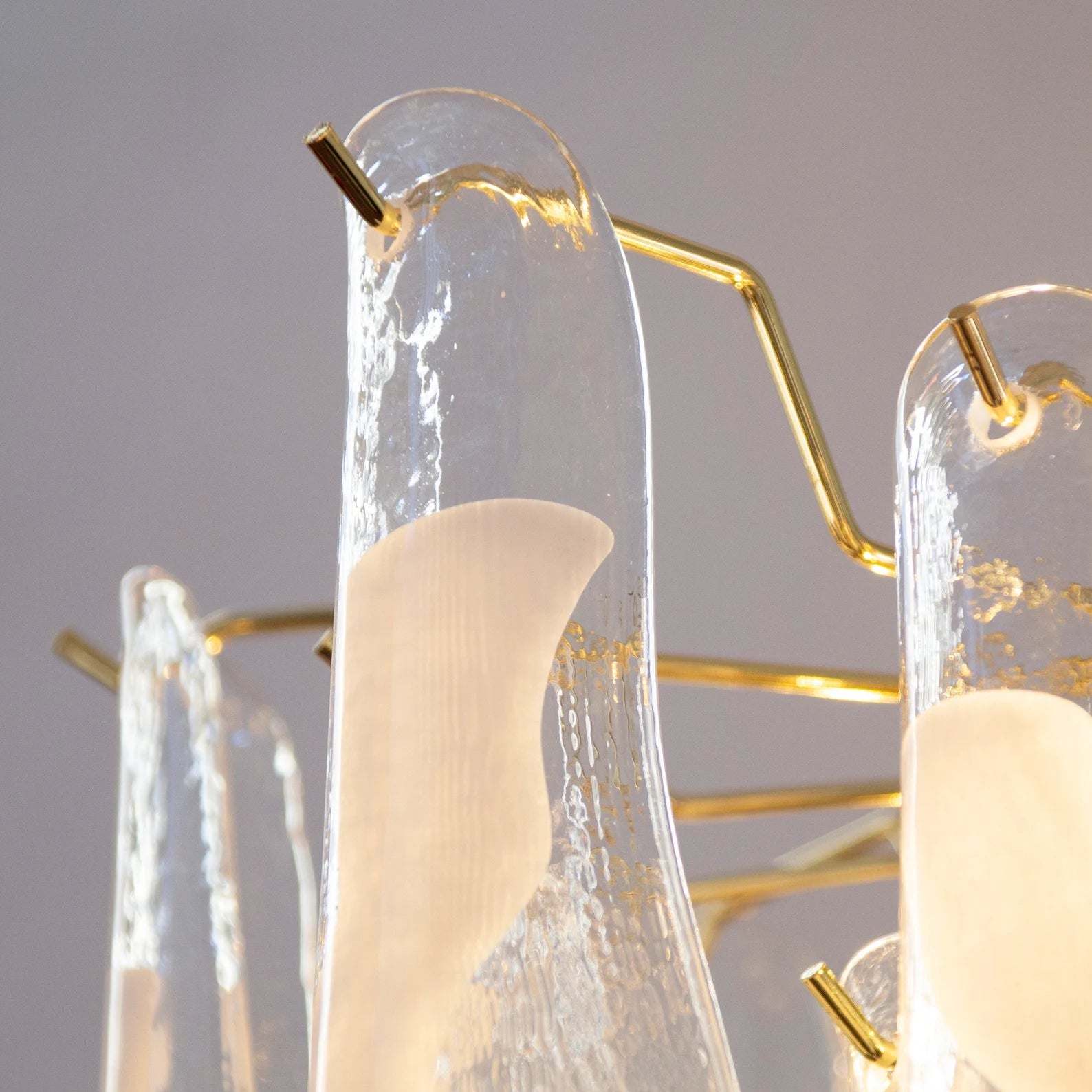 Murano Clear Petali Chandelier Ø57 - 24 glasses - Bellavé Studio