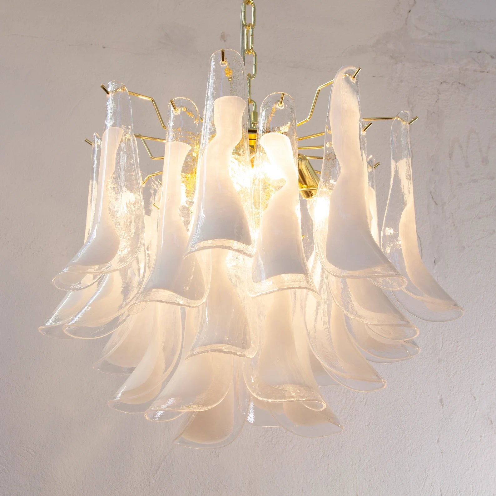 Murano Clear Petali Chandelier Ø57 - 24 glasses - Bellavé Studio