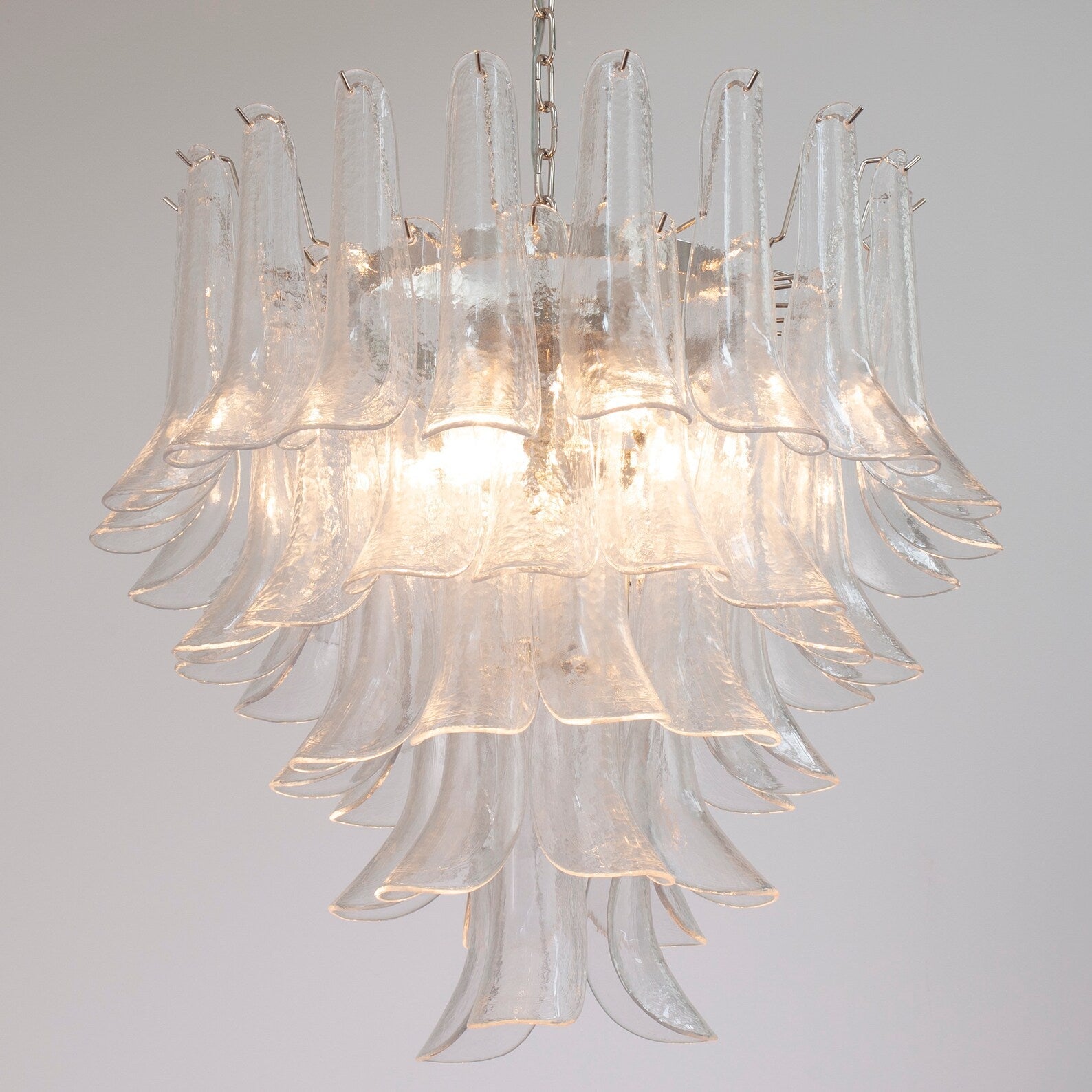 Murano Clear Petali Chandelier Ø75 - 52 Glasses - Bellavé Studio