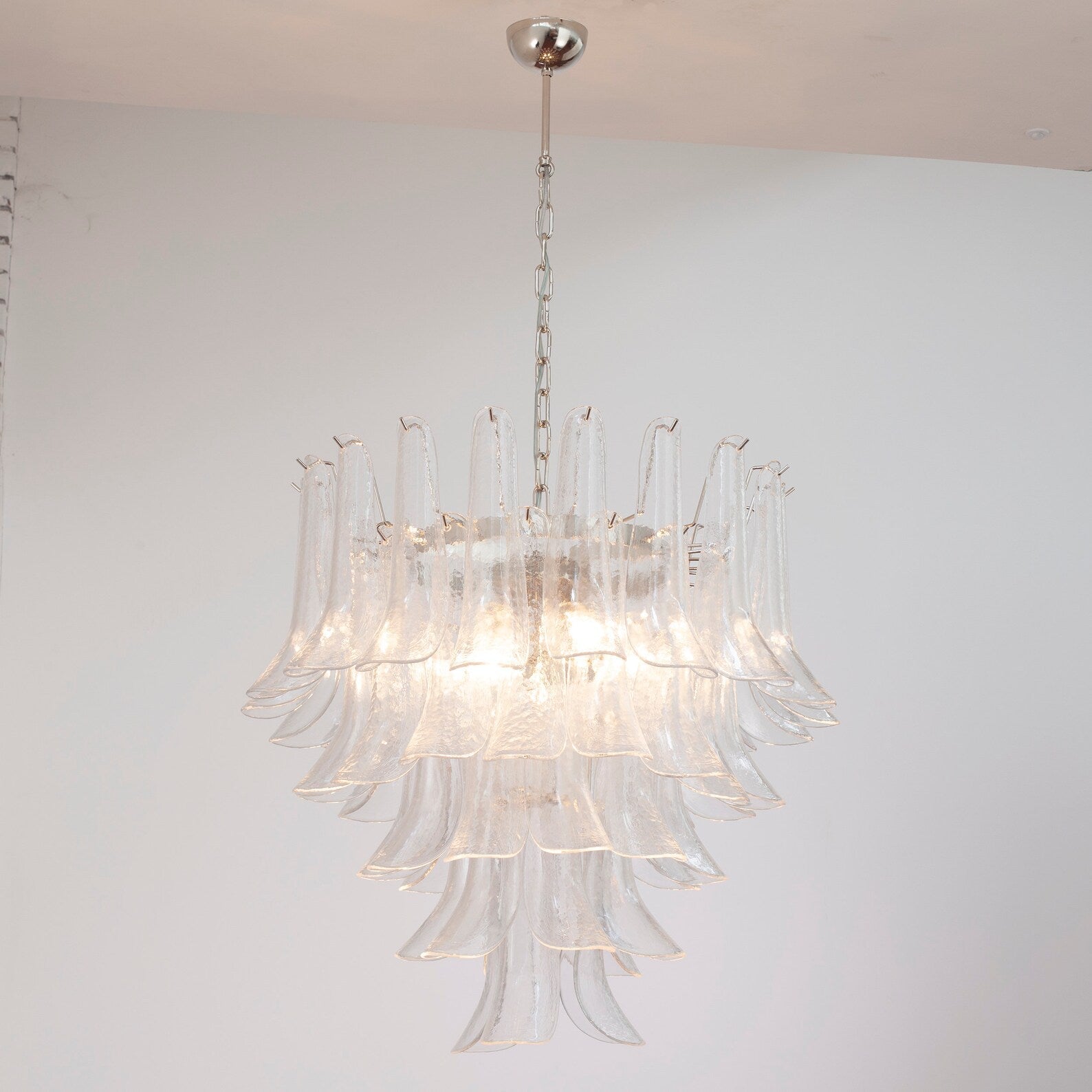 Murano Clear Petali Chandelier Ø75 - 52 Glasses - Bellavé Studio
