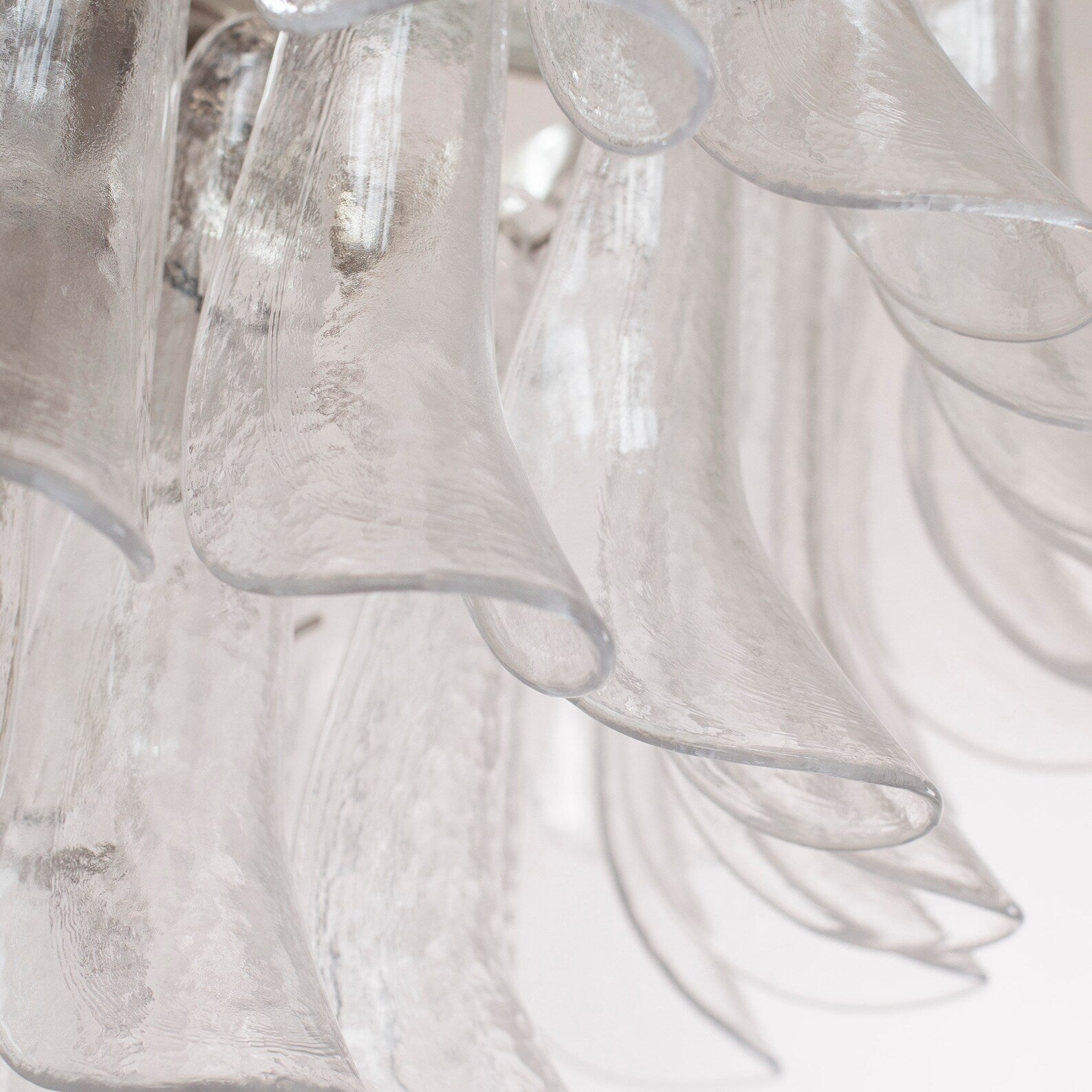 Murano Clear Petali Chandelier Ø75 - 52 Glasses - Bellavé Studio