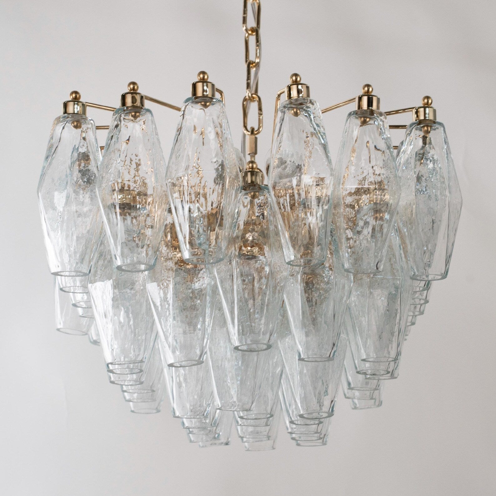Murano Clear Poliedri Chandelier 50 cm - Bellavé Studio