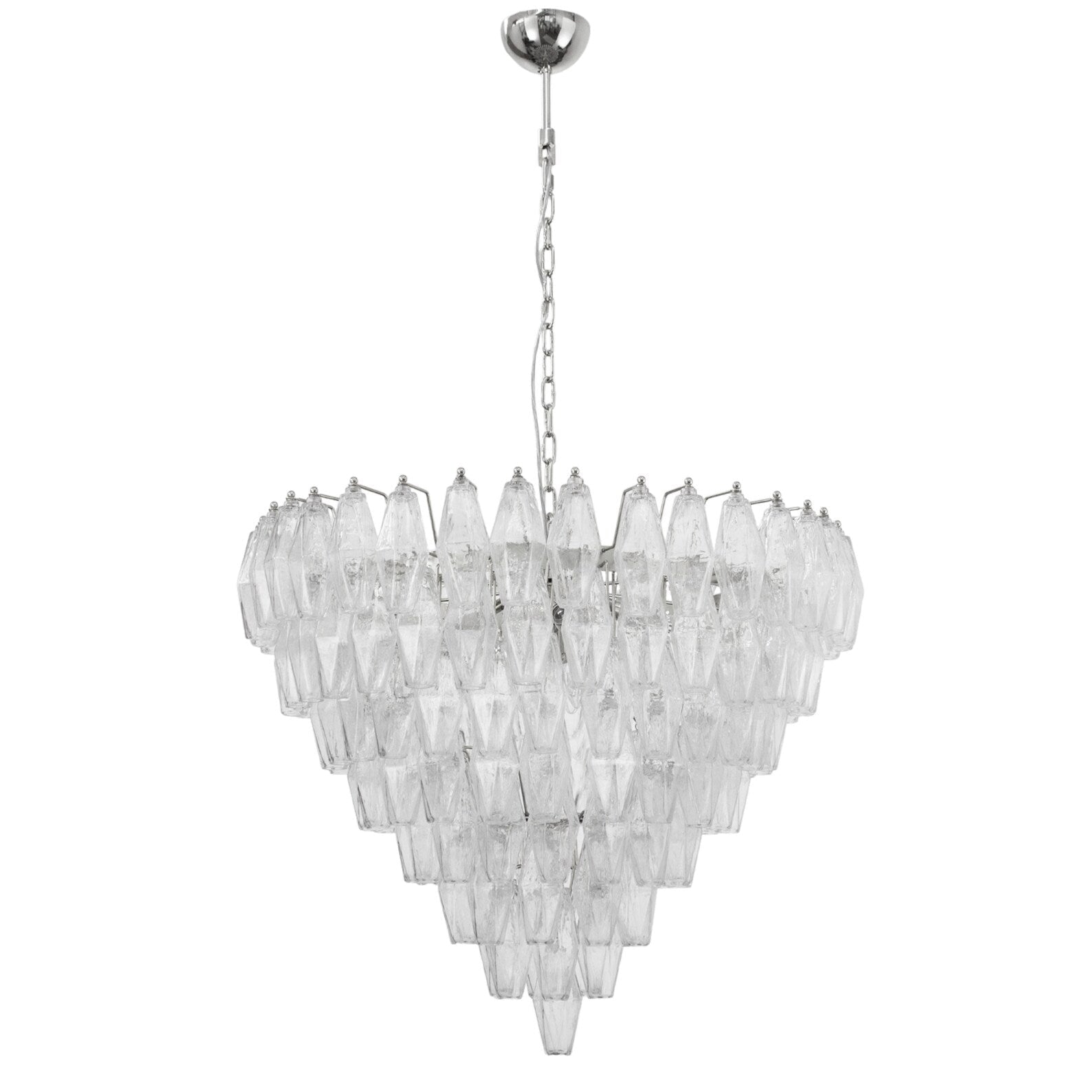 Murano Clear Poliedri Chandelier Ø75 - Bellavé Studio