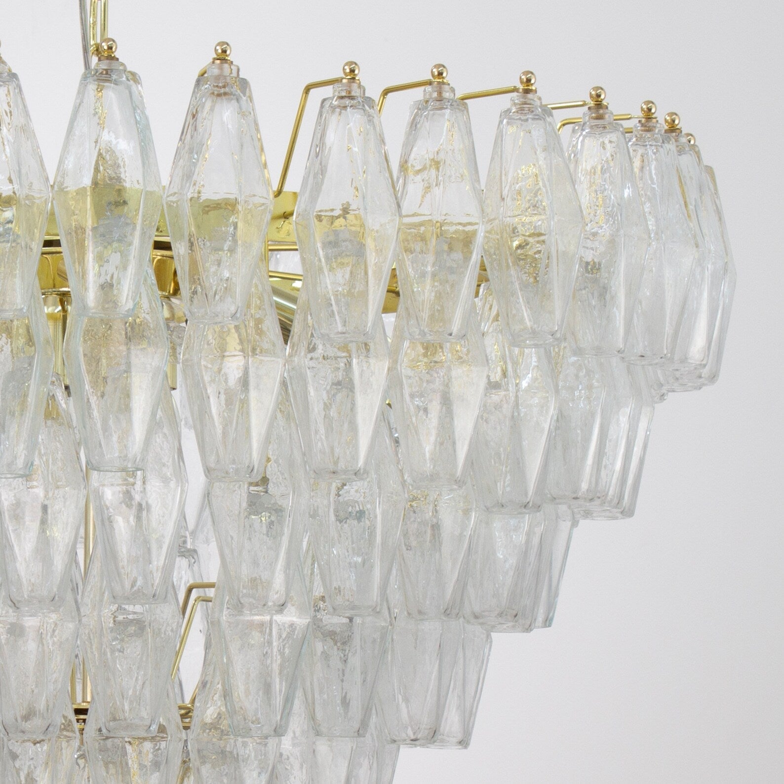 Murano Clear Poliedri Chandelier Ø75 - Bellavé Studio