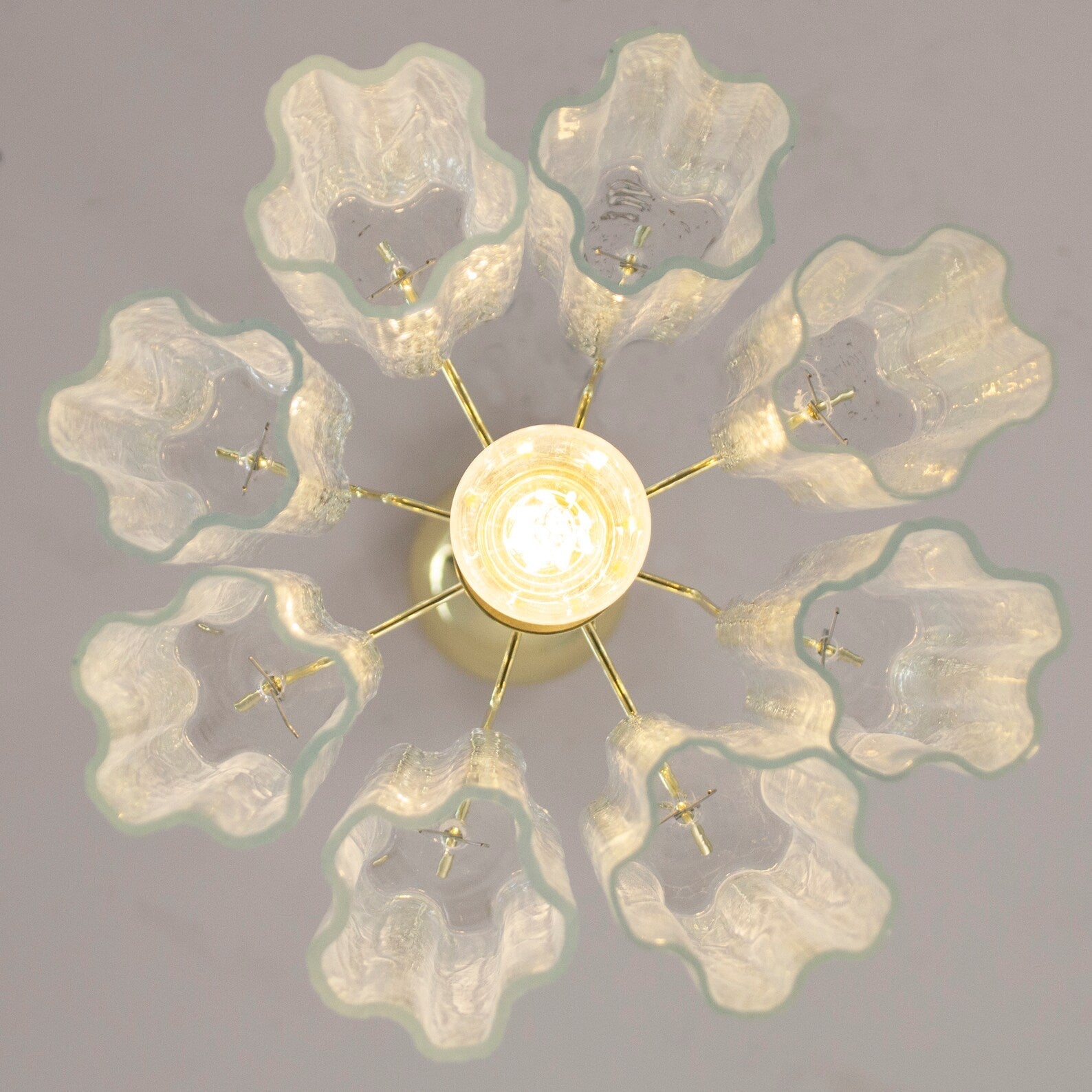 Murano Clear Tronchi Chandelier Ø28 - 8 Tubes - Bellavé Studio