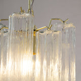 Murano Clear Tronchi Chandelier Ø28 - 8 Tubes - Bellavé Studio