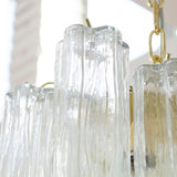 Murano Clear Tronchi Chandelier Ø36 - 15 Tubes - Bellavé Studio