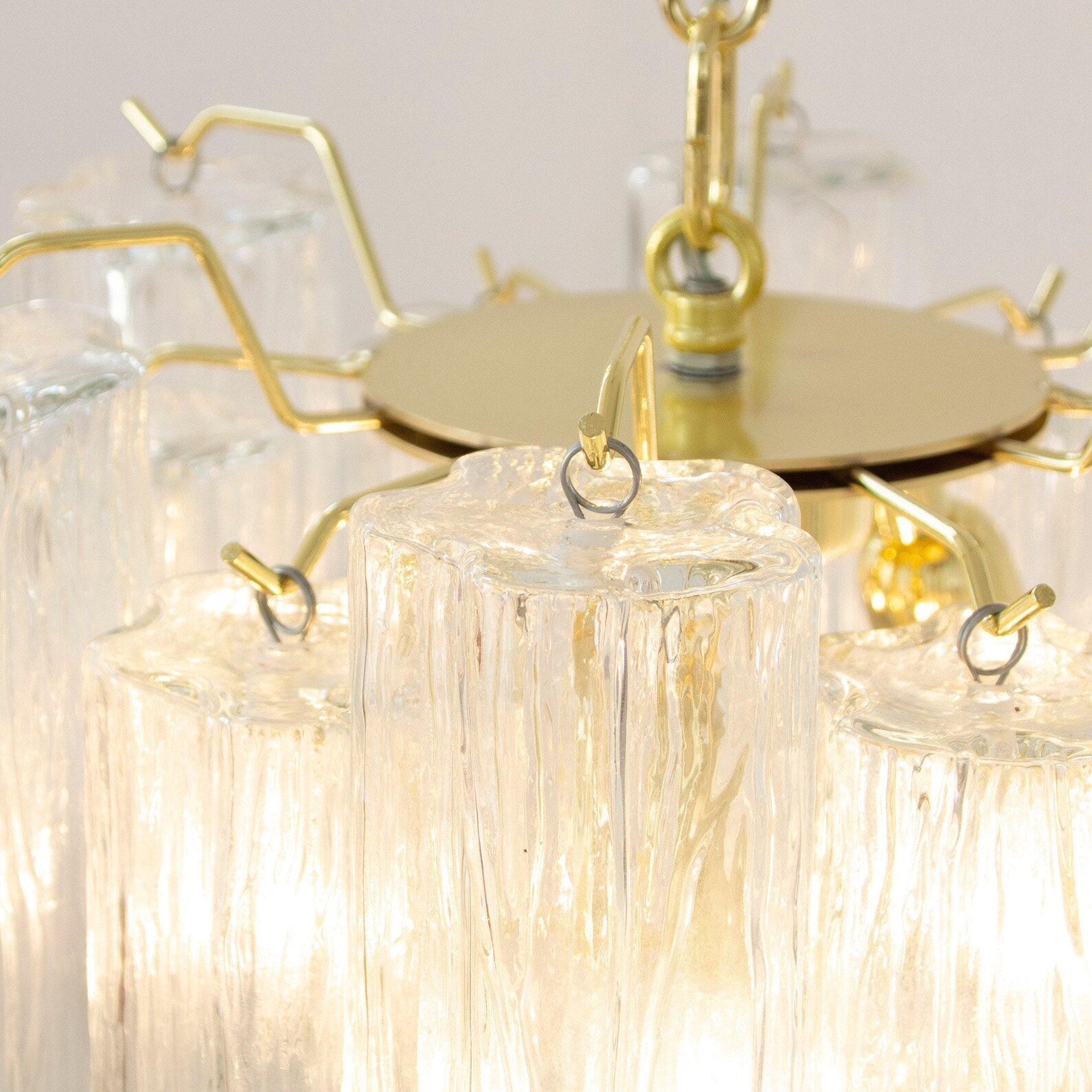 Murano Clear Tronchi Chandelier Ø36 - 15 Tubes - Bellavé Studio