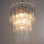 Murano Clear Tronchi Chandelier Ø50 - 36 Tubes - Bellavé Studio