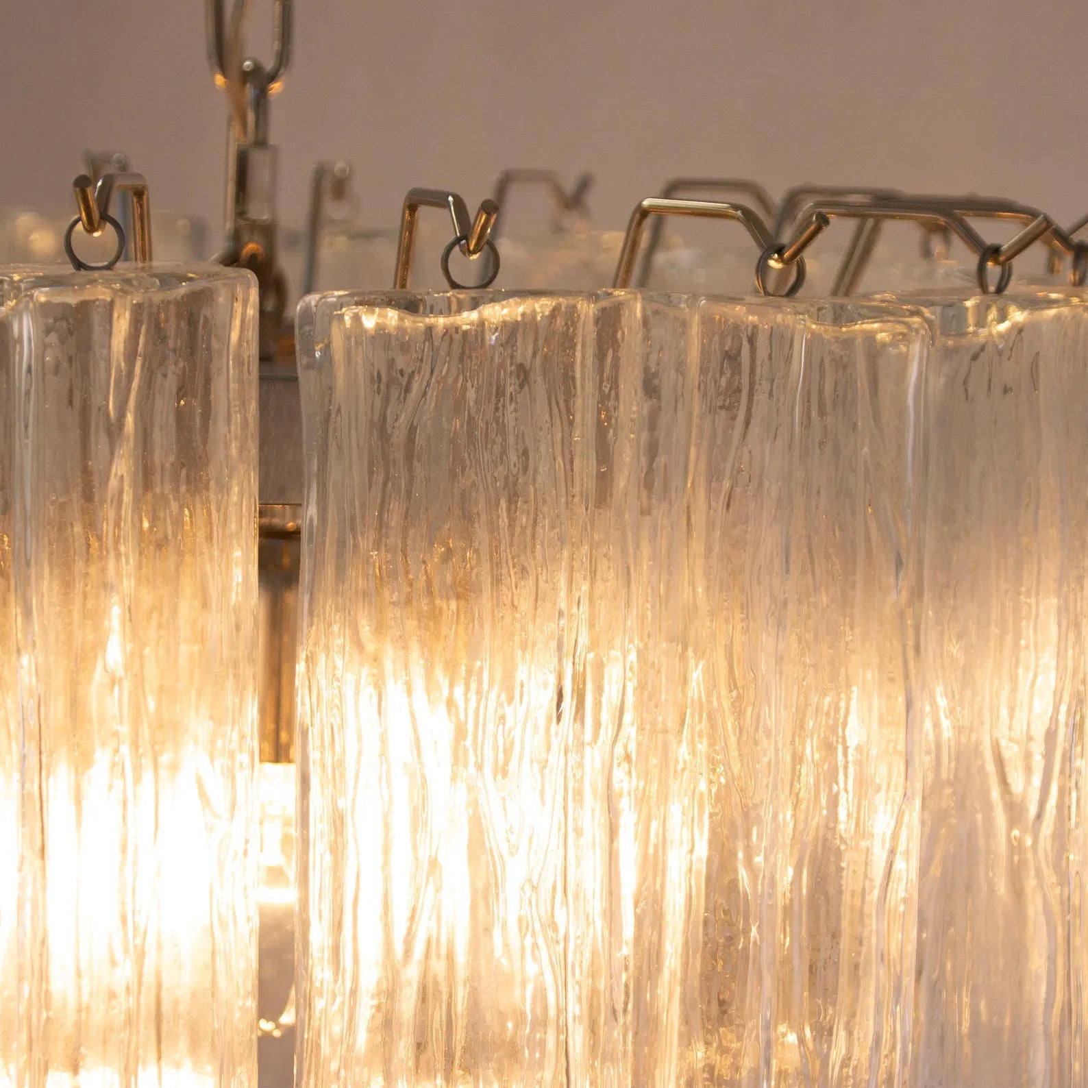 Murano Clear Tronchi Chandelier Ø50 - 36 Tubes - Bellavé Studio