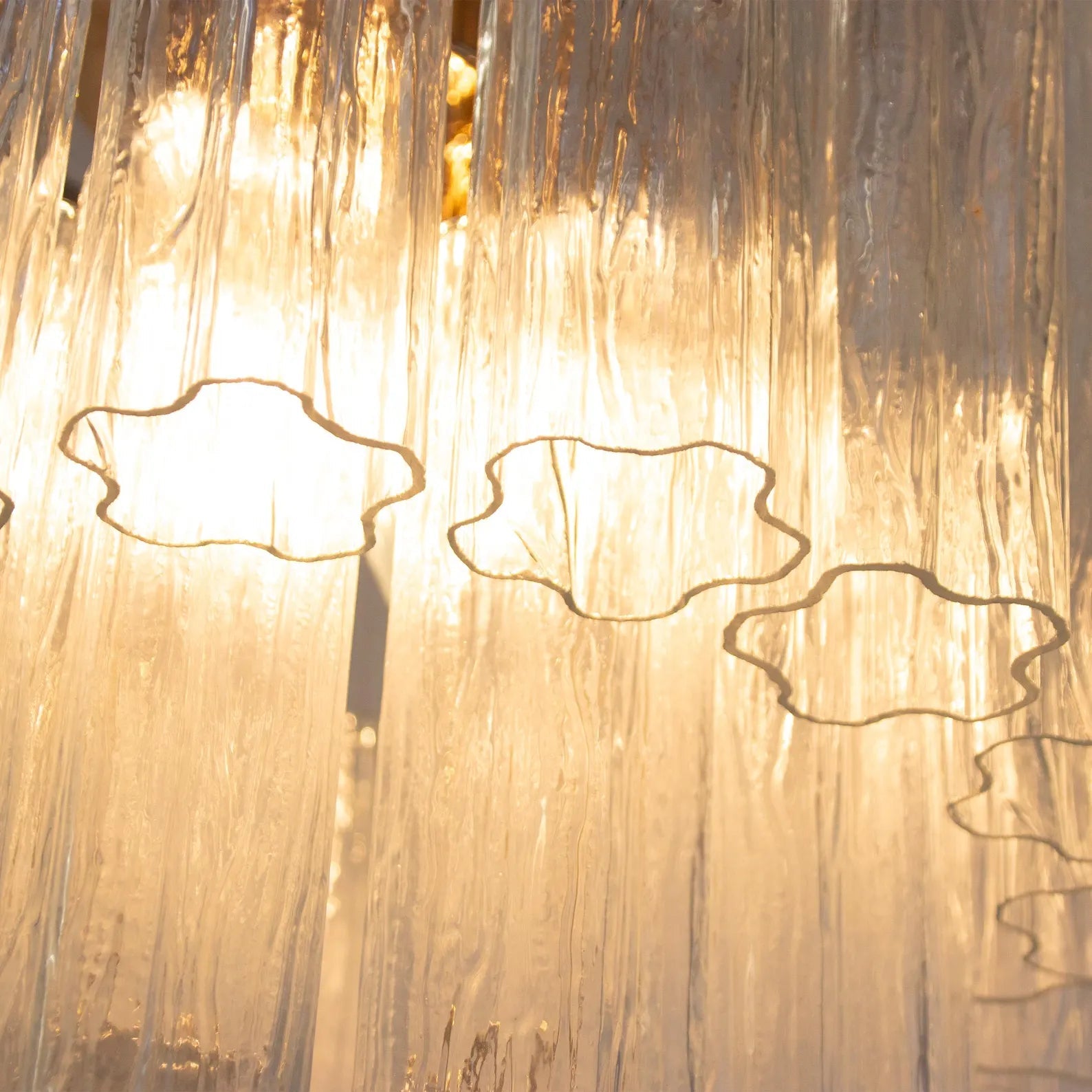 Murano Clear Tronchi Chandelier Ø50 - 36 Tubes - Bellavé Studio