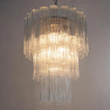 Murano Clear Tronchi Chandelier Ø50 - 36 Tubes - Bellavé Studio