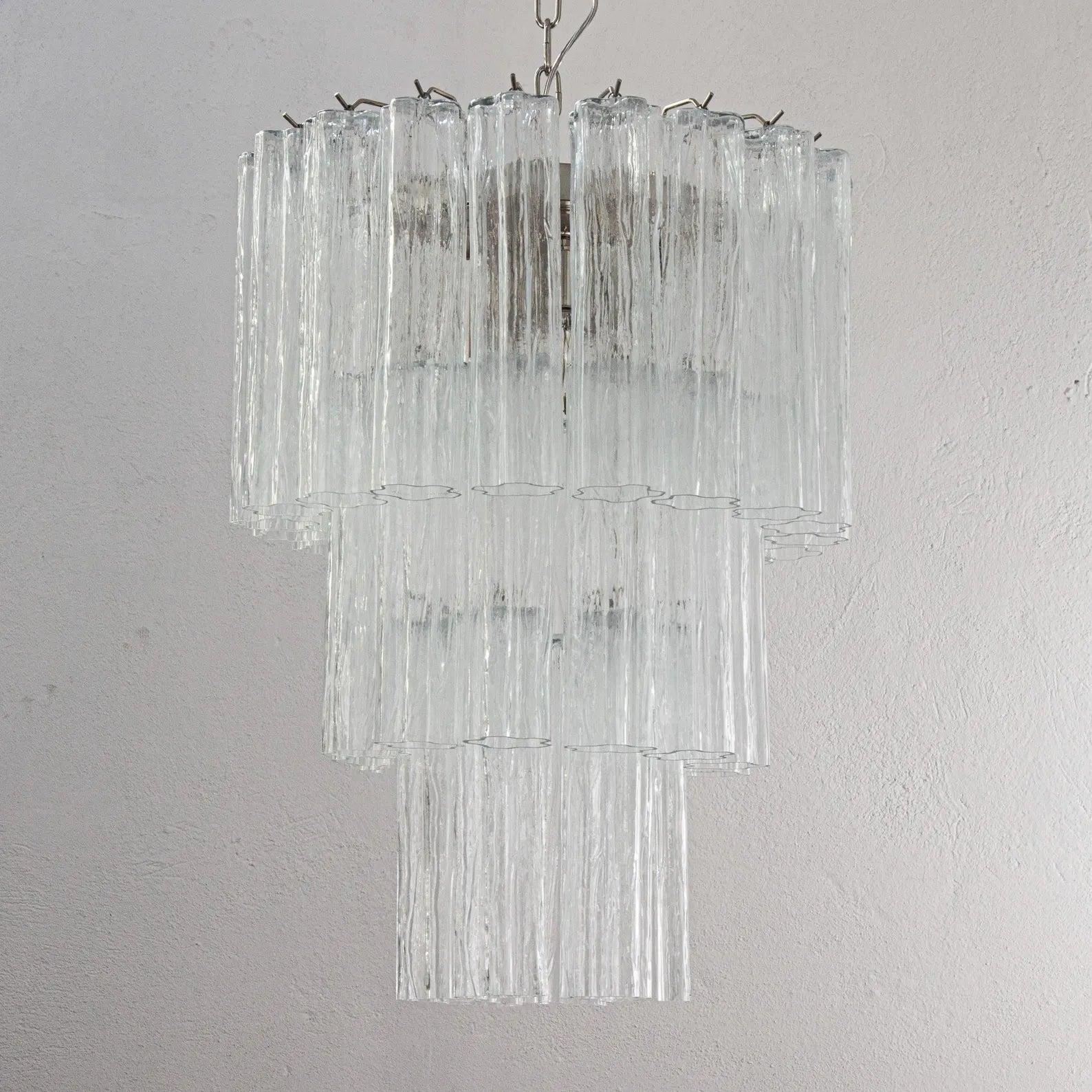 Murano Clear Tronchi Chandelier Ø50 - 36 Tubes - Bellavé Studio