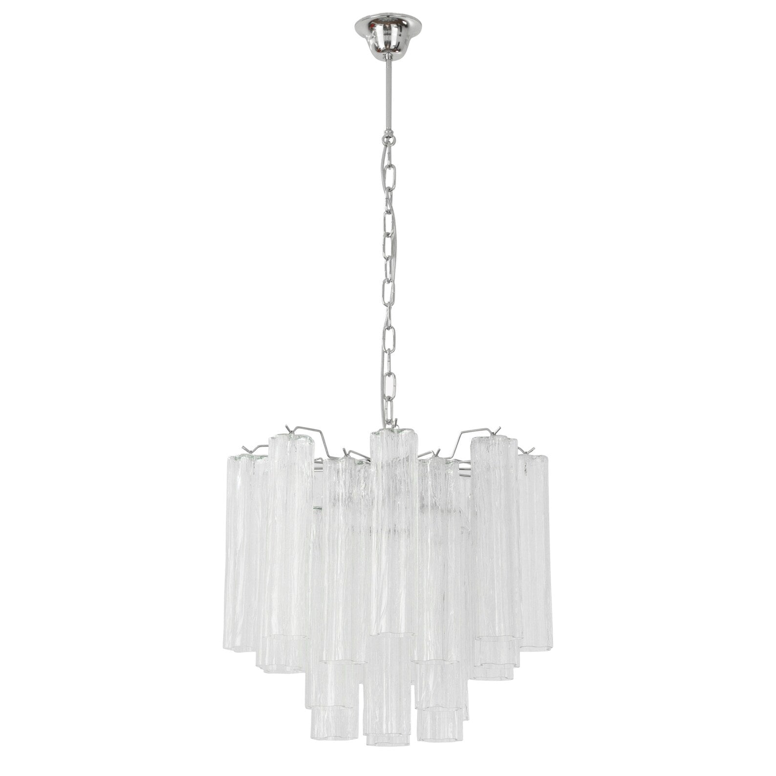 Murano Clear Tronchi Chandelier Ø53 - 24 Tubes - Bellavé Studio