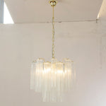 Murano Clear Tronchi Chandelier Ø53 - 24 Tubes - Bellavé Studio