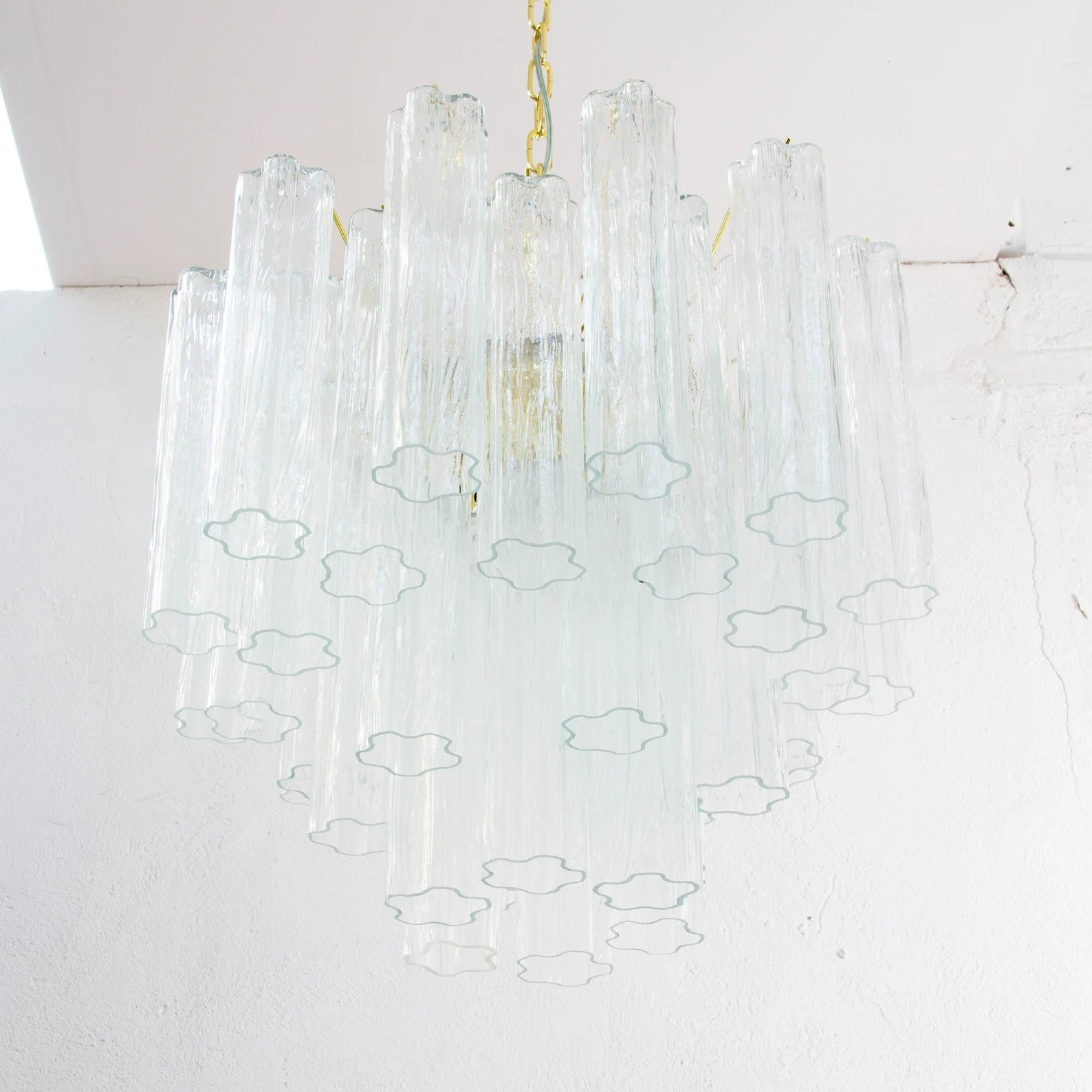 Murano Clear Tronchi Chandelier Ø58 - 36 Tubes - Bellavé Studio