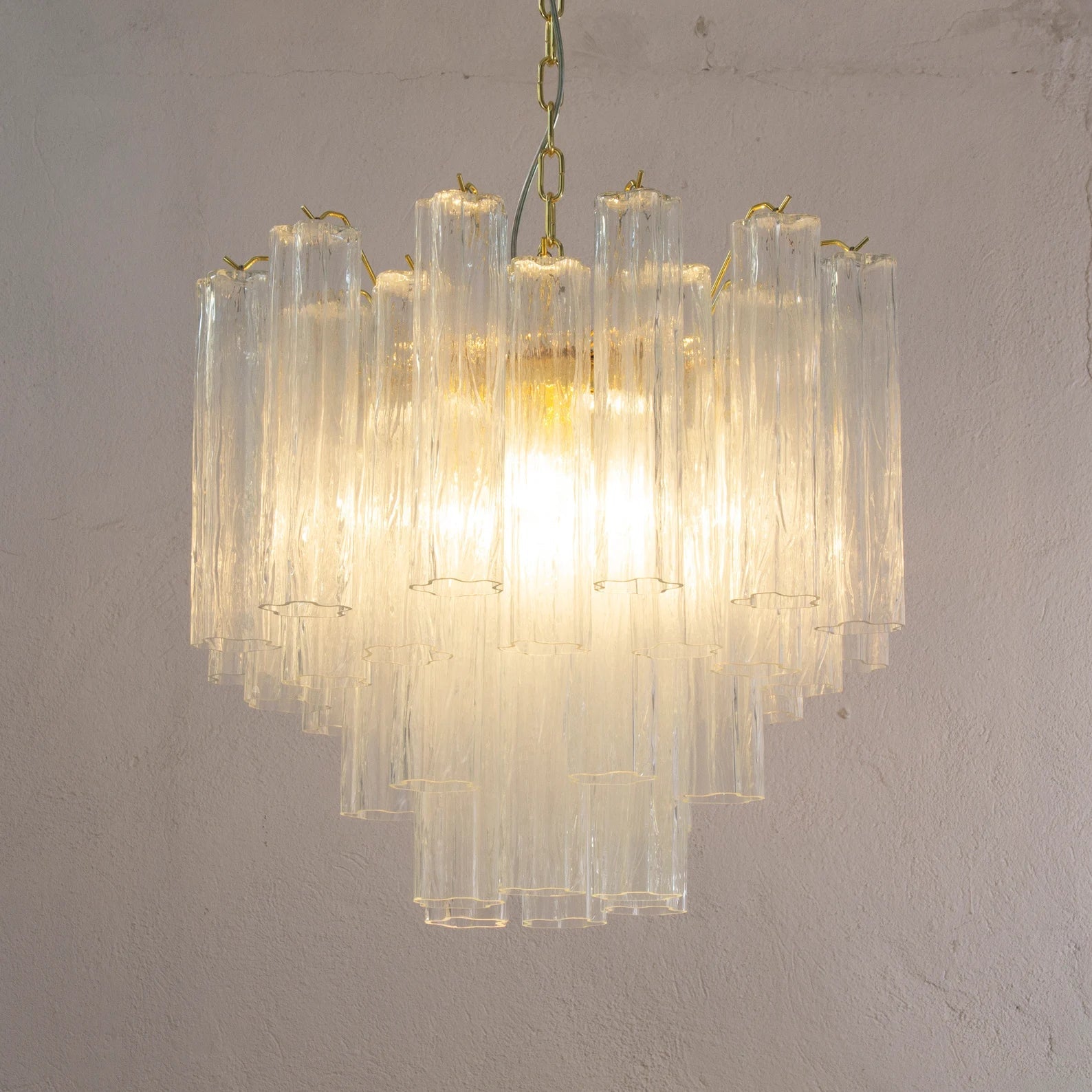 Murano Clear Tronchi Chandelier Ø58 - 36 Tubes - Bellavé Studio