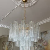 Murano Clear Tronchi Chandelier Ø58 - 36 Tubes - Bellavé Studio