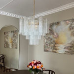 Murano Clear Tronchi Chandelier Ø58 - 36 Tubes - Bellavé Studio