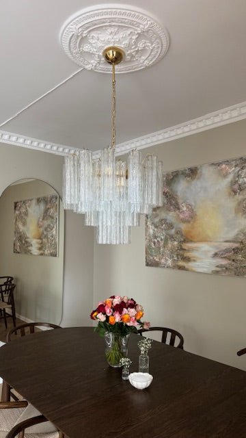 Murano Clear Tronchi Chandelier Ø58 - 36 Tubes - Bellavé Studio