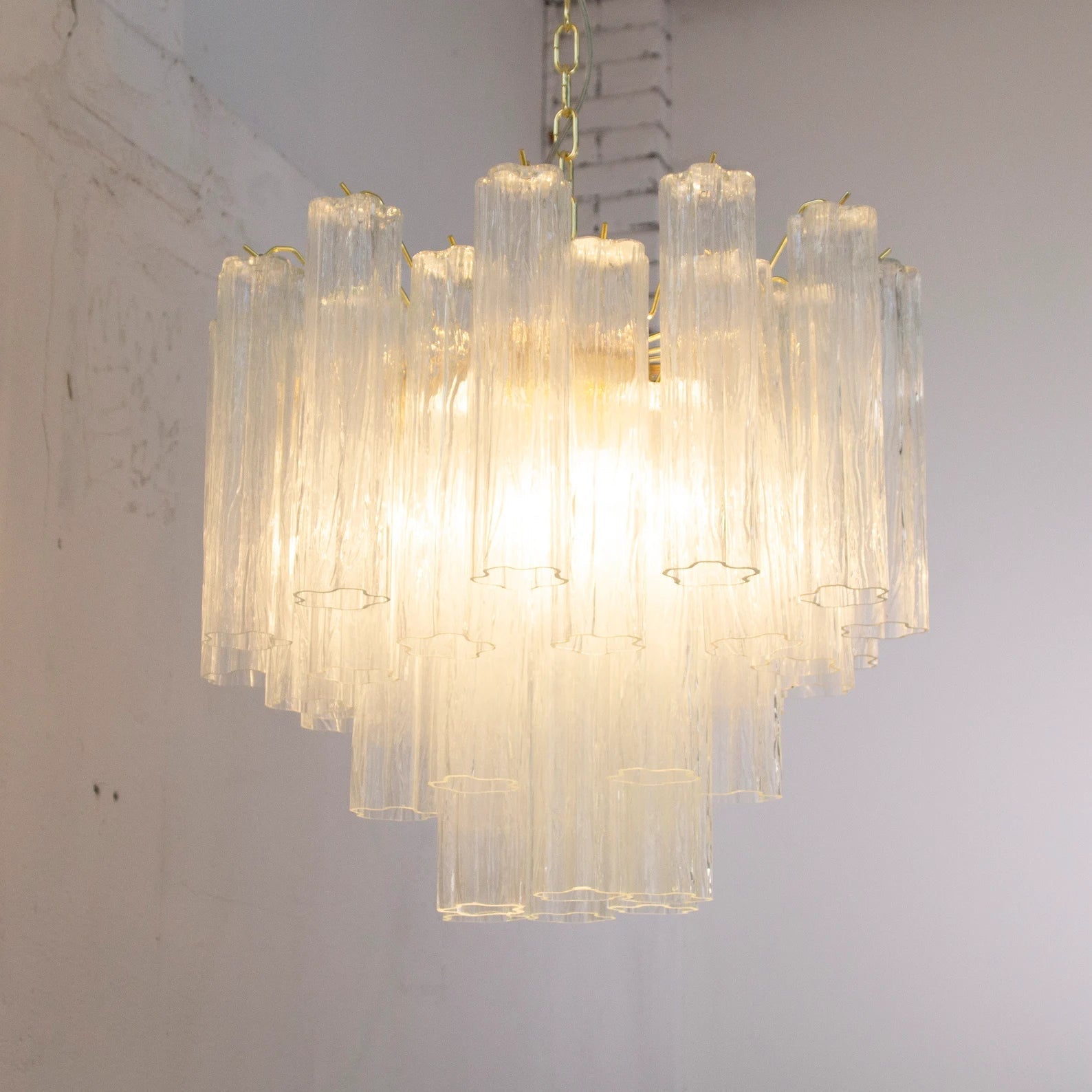 Murano Clear Tronchi Chandelier Ø58 - 36 Tubes - Bellavé Studio