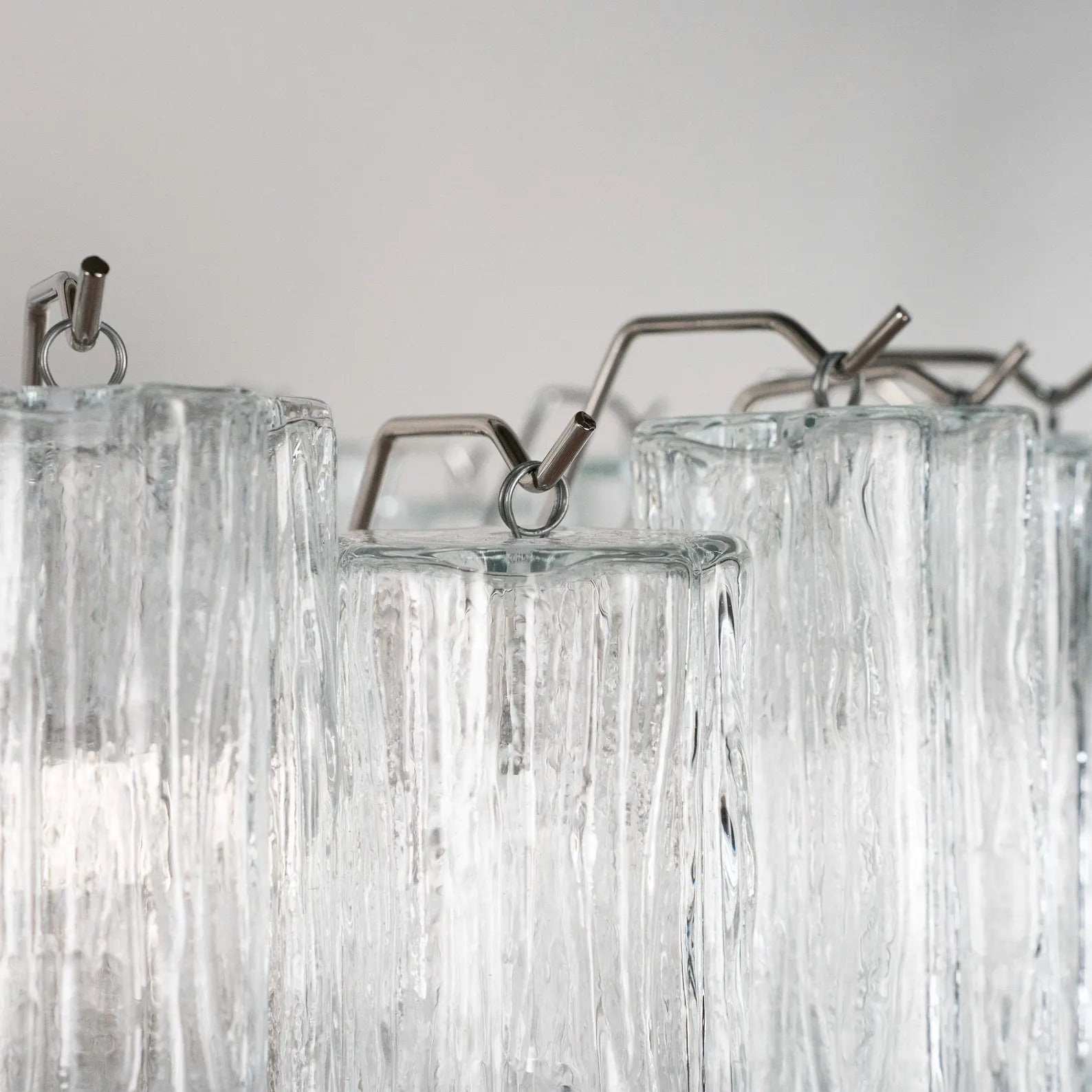 Murano Clear Tronchi Chandelier Ø60 - 52 Tubes - Bellavé Studio