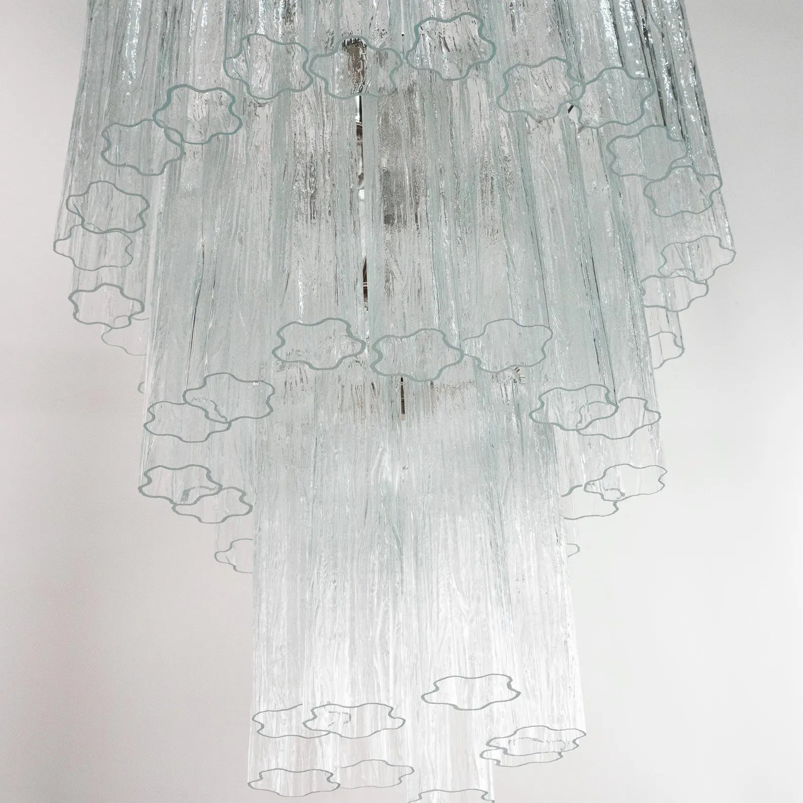 Murano Clear Tronchi Chandelier Ø60 - 52 Tubes - Bellavé Studio