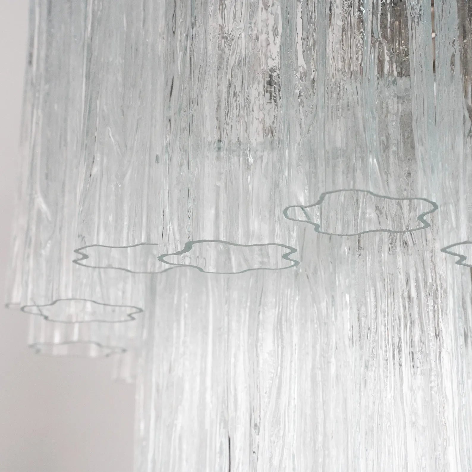 Murano Clear Tronchi Chandelier Ø60 - 52 Tubes - Bellavé Studio