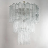 Murano Clear Tronchi Chandelier Ø60 - 52 Tubes - Bellavé Studio