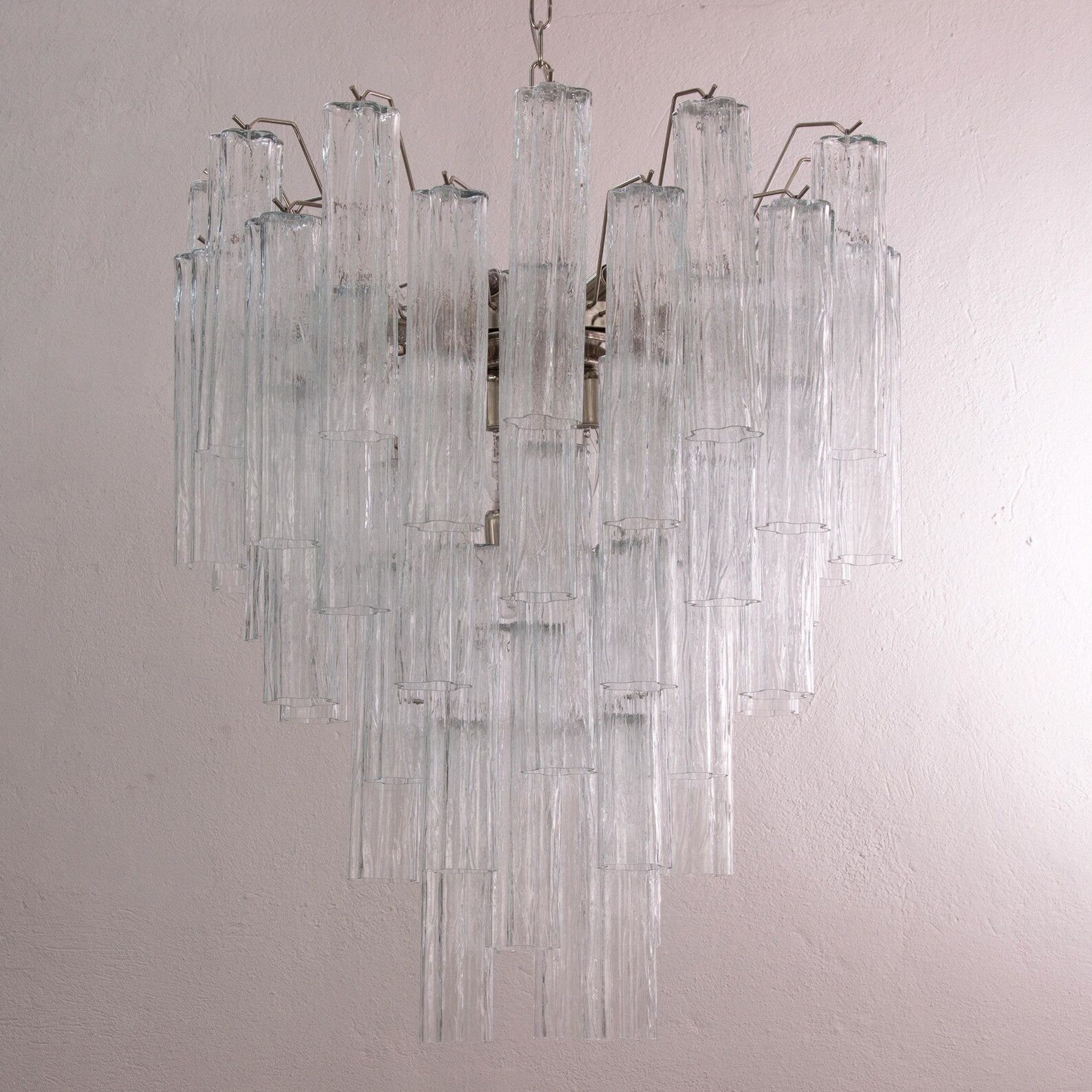 Murano Clear Tronchi Chandelier Ø70 - 56 Tubes - Bellavé Studio